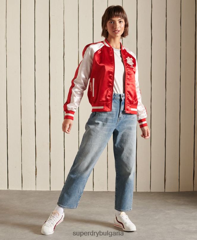 Superdry облекло N00H5522 червен Жени суика яке