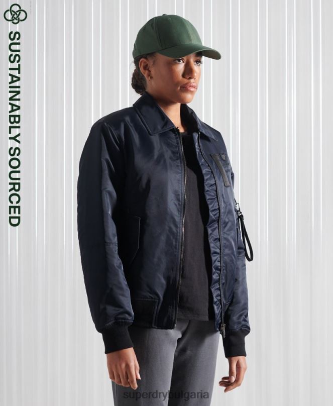 Superdry облекло N00H5523 военноморски флот Жени енергийно бомбър яке ma2