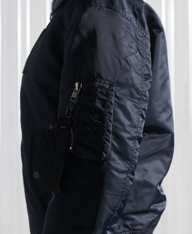 Superdry облекло N00H5523 военноморски флот Жени енергийно бомбър яке ma2