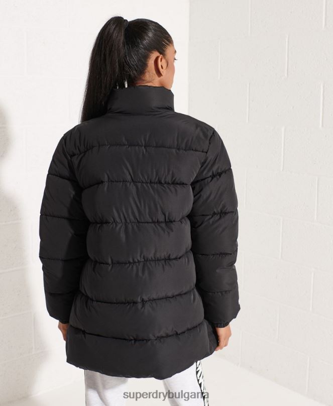 Superdry облекло N00H5527 черен Жени спортно пухено яке с парагади