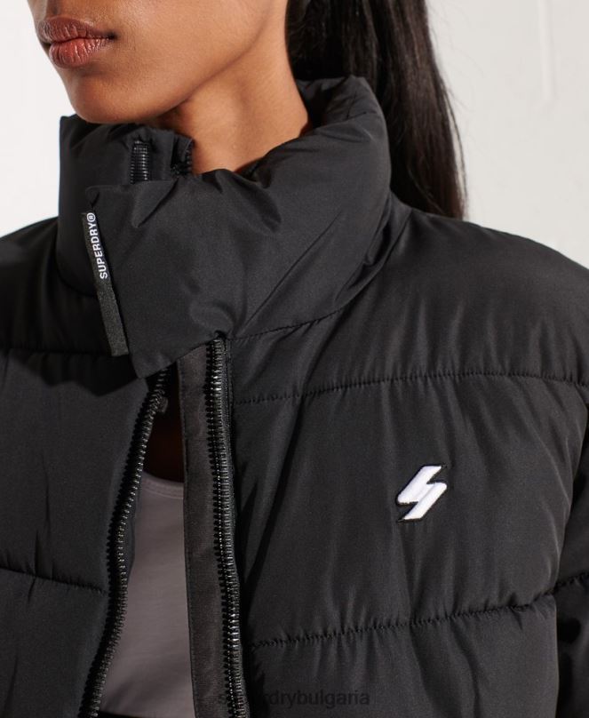Superdry облекло N00H5527 черен Жени спортно пухено яке с парагади