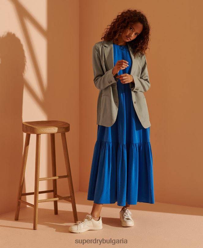 Superdry облекло N00H5531 бежово Жени лимитирана серия сако Tencel
