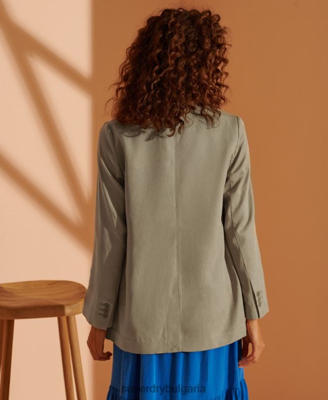 Superdry облекло N00H5531 бежово Жени лимитирана серия сако Tencel