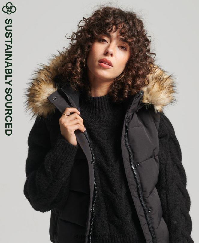 Superdry облекло N00H5533 черен Жени ела жилет