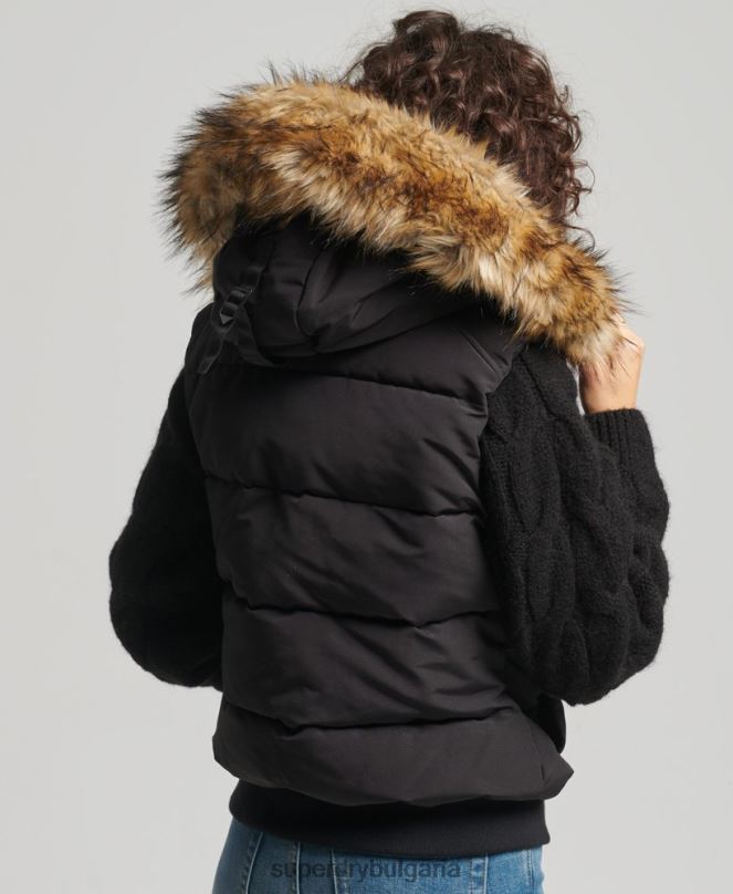Superdry облекло N00H5533 черен Жени ела жилет