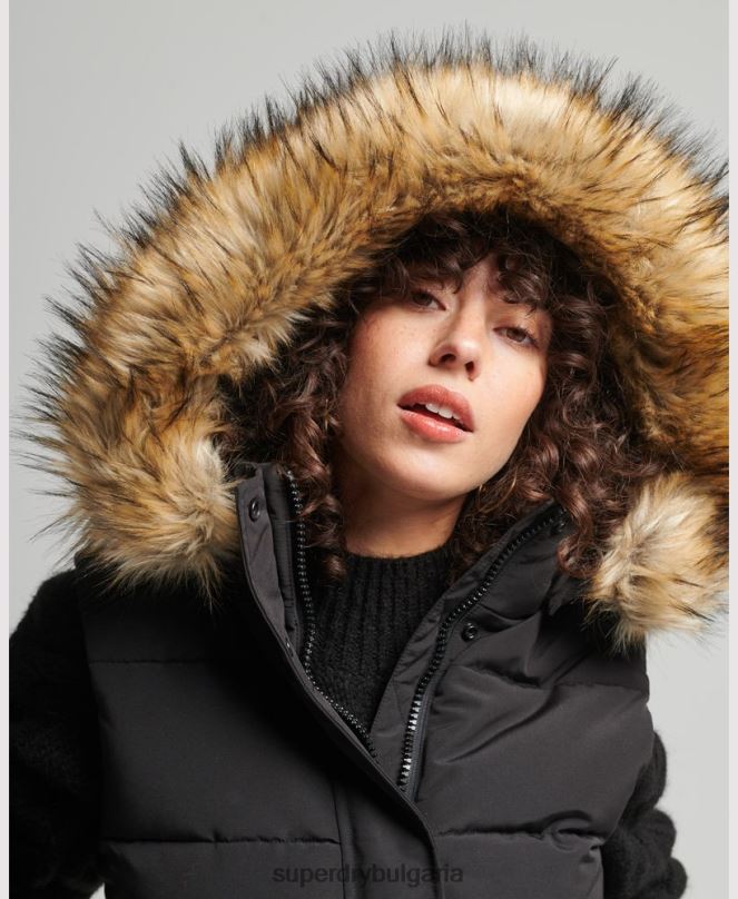 Superdry облекло N00H5533 черен Жени ела жилет