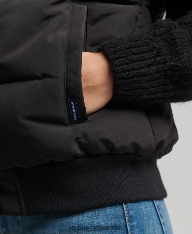 Superdry облекло N00H5533 черен Жени ела жилет