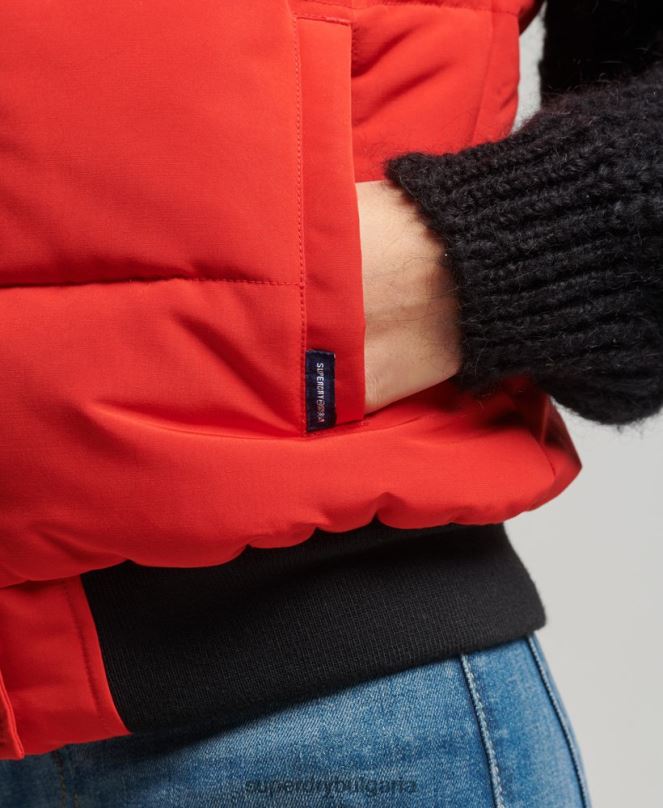 Superdry облекло N00H5534 червен Жени ела жилет