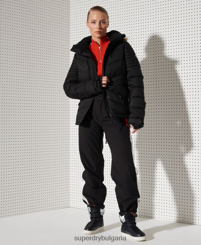 Superdry облекло N00H5543 черен Жени снежно луксозно пухено яке