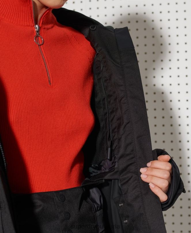 Superdry облекло N00H5543 черен Жени снежно луксозно пухено яке