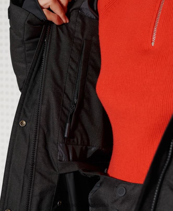Superdry облекло N00H5543 черен Жени снежно луксозно пухено яке