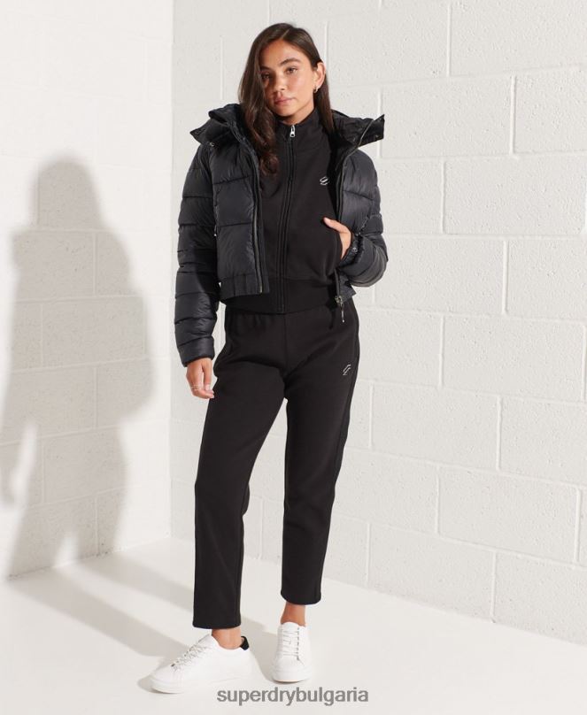 Superdry облекло N00H5545 черен Жени яке с кодово райе