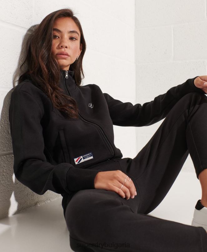Superdry облекло N00H5545 черен Жени яке с кодово райе