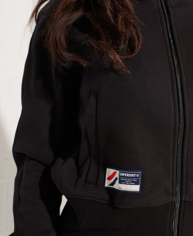 Superdry облекло N00H5545 черен Жени яке с кодово райе