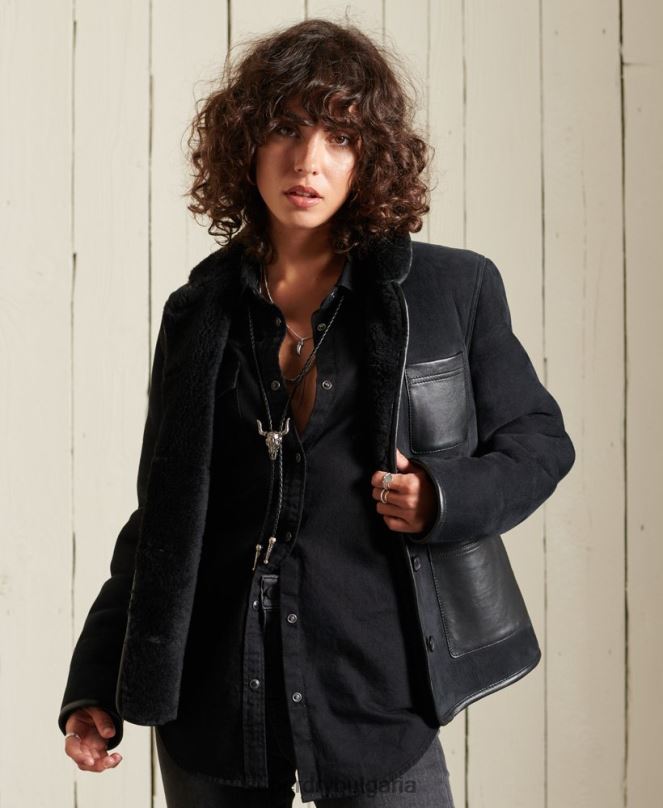 Superdry облекло N00H5546 черен Жени жилетка за работа