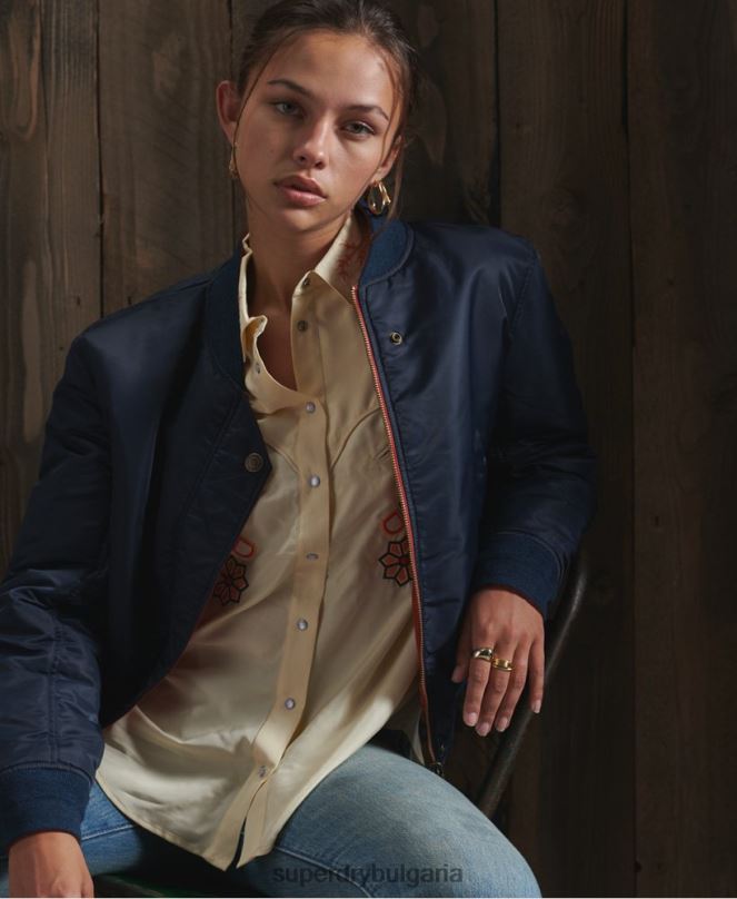 Superdry облекло N00H5551 червен Жени ограничено издание сухо обръщащо яке