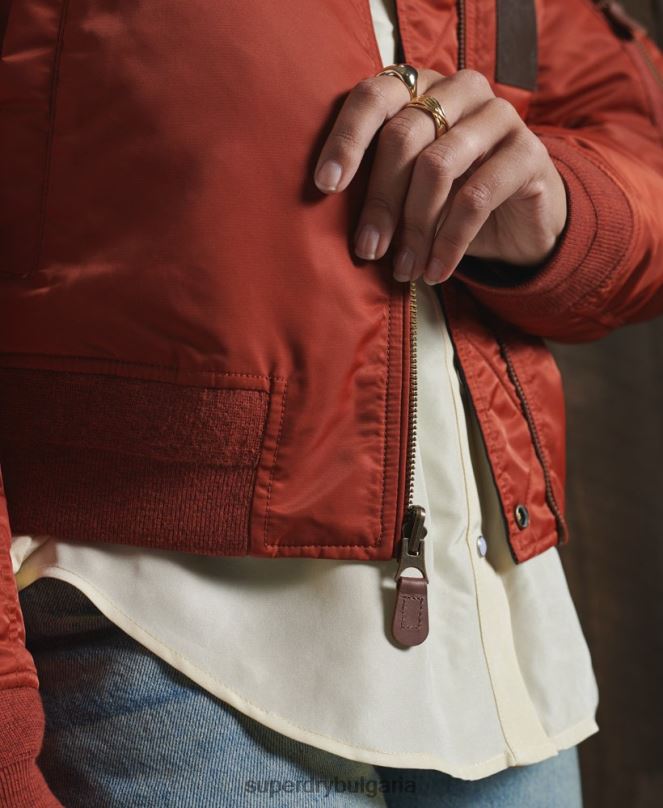 Superdry облекло N00H5551 червен Жени ограничено издание сухо обръщащо яке