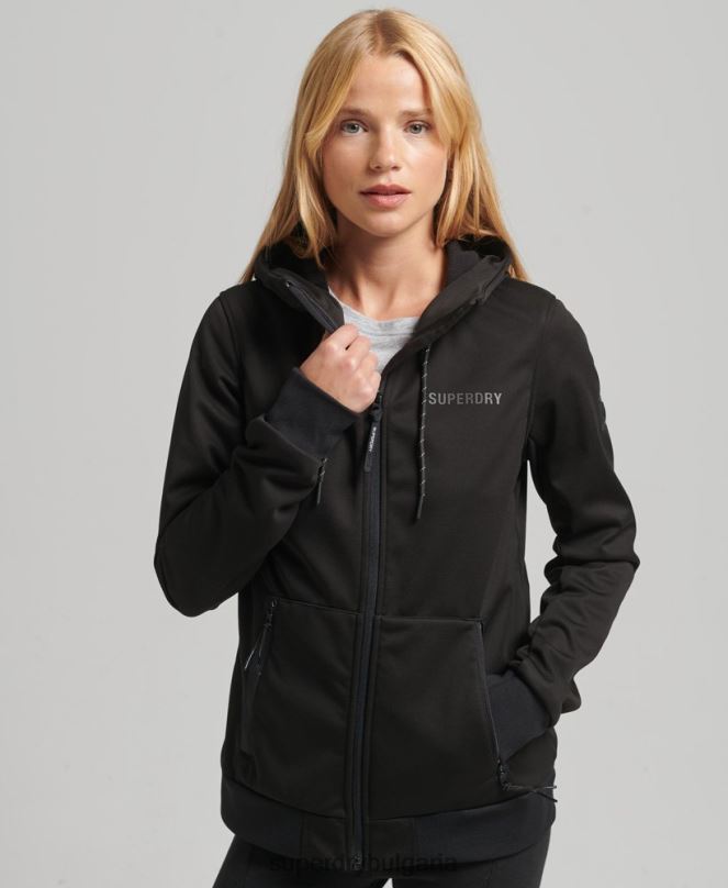 Superdry облекло N00H5554 черен Жени технологично софтшел яке