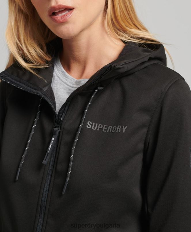Superdry облекло N00H5554 черен Жени технологично софтшел яке