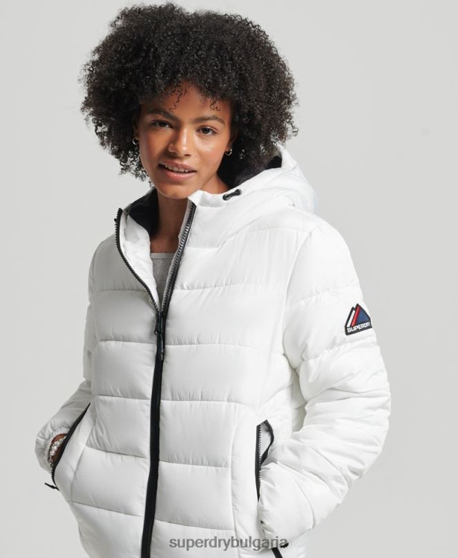 Superdry облекло N00H5556 бяло Жени дух спортен пуф