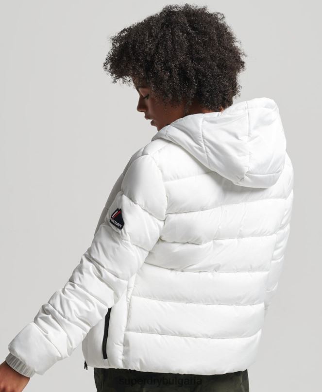 Superdry облекло N00H5556 бяло Жени дух спортен пуф