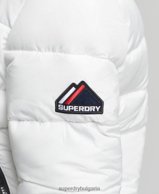 Superdry облекло N00H5556 бяло Жени дух спортен пуф