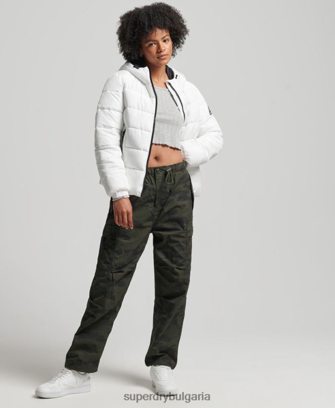 Superdry облекло N00H5556 бяло Жени дух спортен пуф