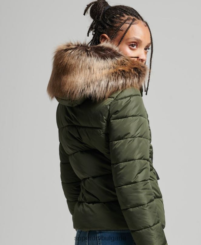 Superdry облекло N00H5558 каки Жени луксозно яке fuji с планинска качулка