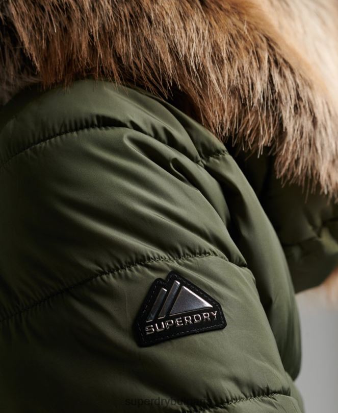 Superdry облекло N00H5558 каки Жени луксозно яке fuji с планинска качулка
