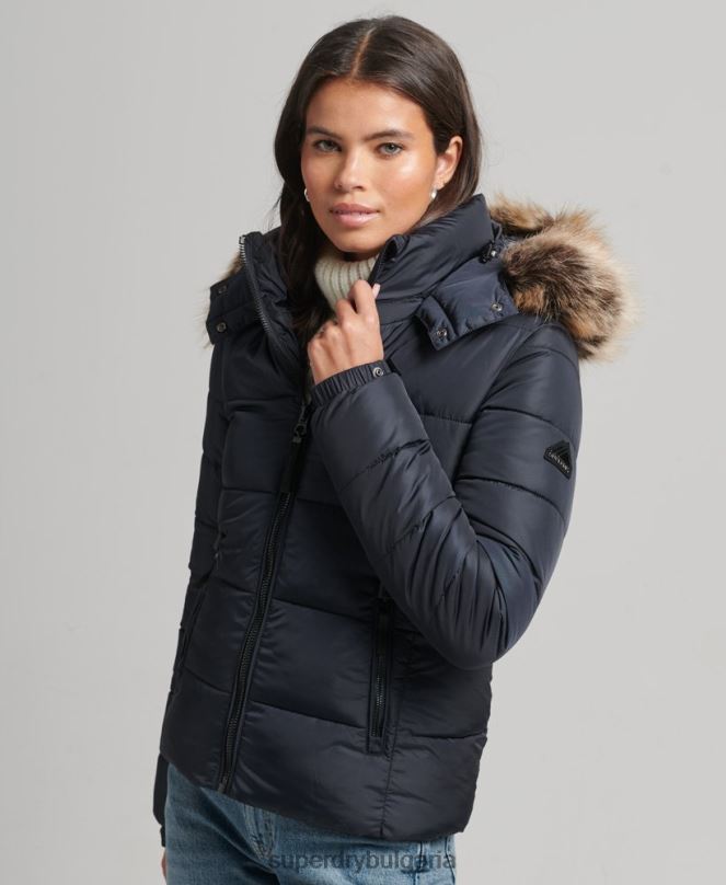 Superdry облекло N00H5559 военноморски флот Жени луксозно яке fuji с планинска качулка