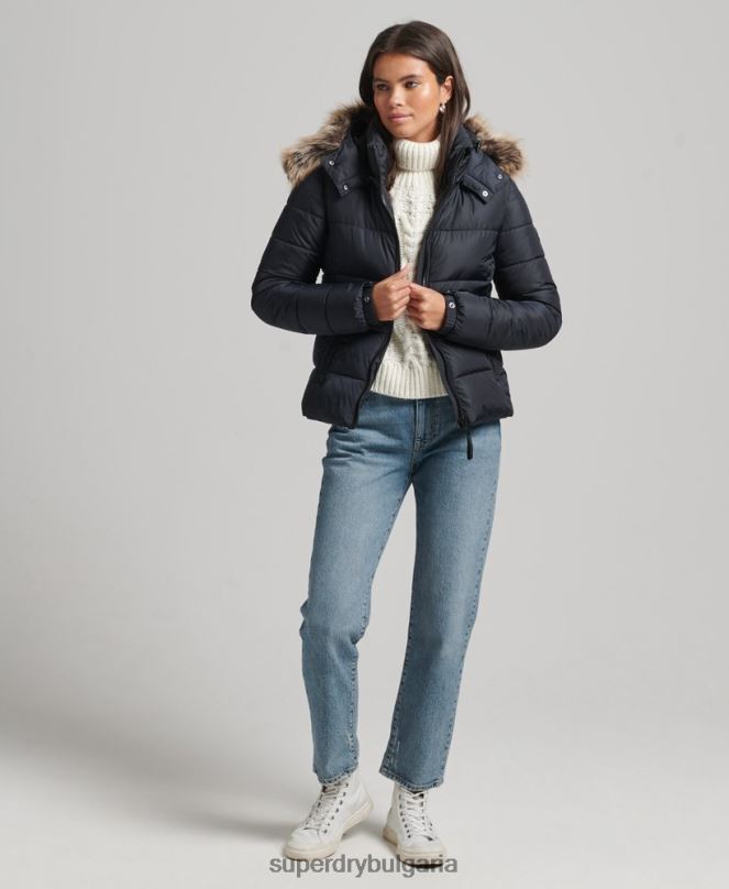 Superdry облекло N00H5559 военноморски флот Жени луксозно яке fuji с планинска качулка