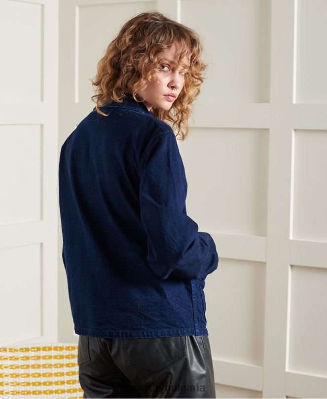Superdry облекло N00H5563 военноморски флот Жени ограничено издание сухо артистично яке