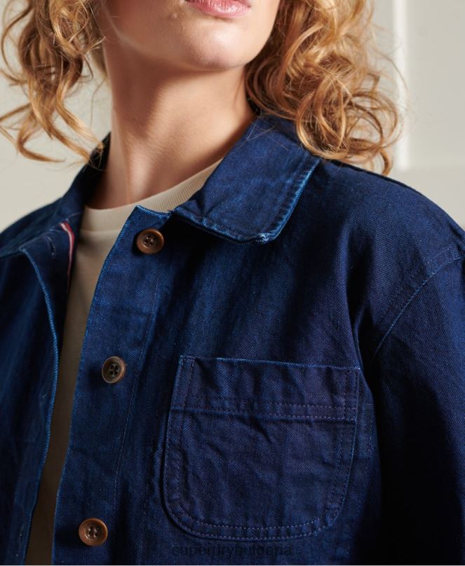 Superdry облекло N00H5563 военноморски флот Жени ограничено издание сухо артистично яке