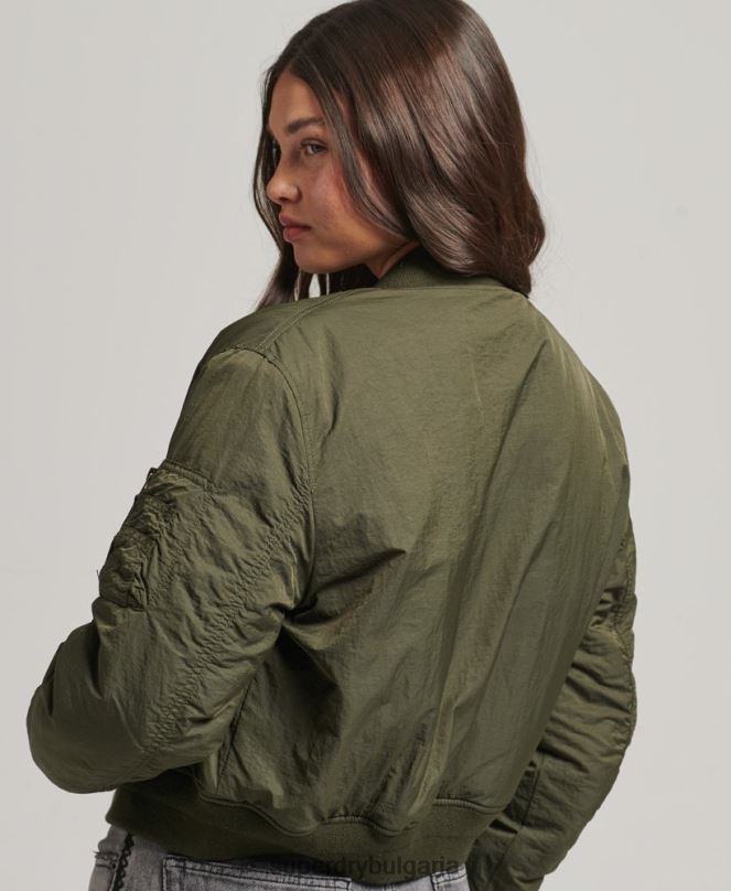 Superdry облекло N00H5569 каки Жени военно авиаторско яке ma1 бомбър