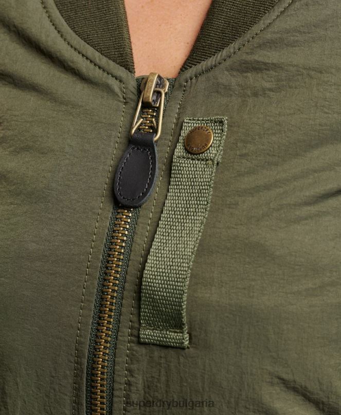 Superdry облекло N00H5569 каки Жени военно авиаторско яке ma1 бомбър