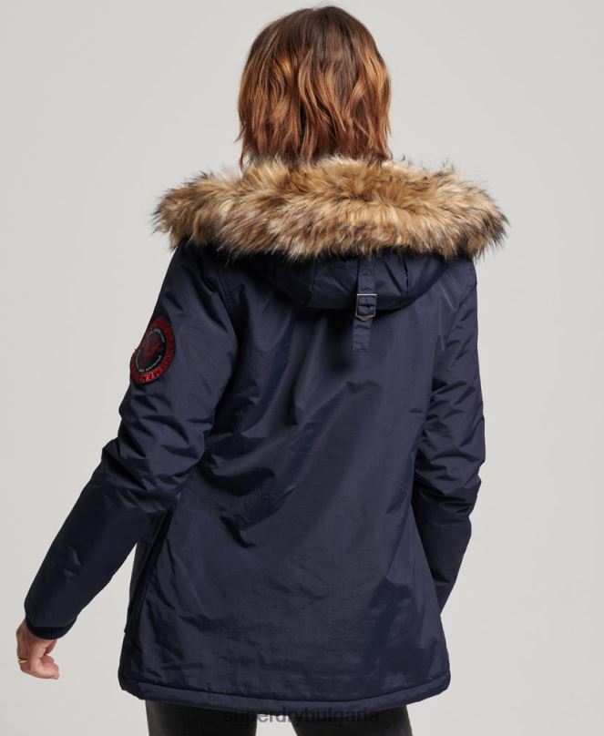 Superdry облекло N00H5570 военноморски флот Жени яке еверест парка