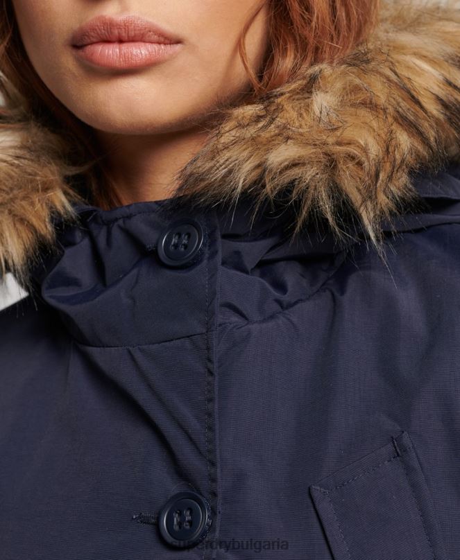 Superdry облекло N00H5570 военноморски флот Жени яке еверест парка