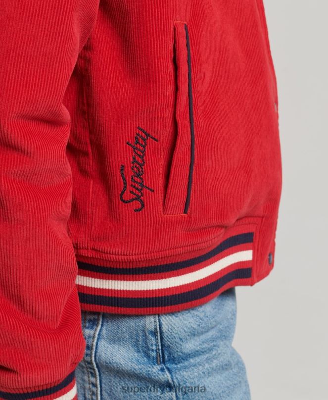 Superdry облекло N00H5580 червен Жени яке с кордово бомбър