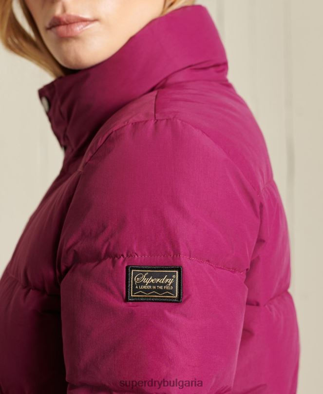 Superdry облекло N00H5587 лилаво Жени източник ретро пухено яке
