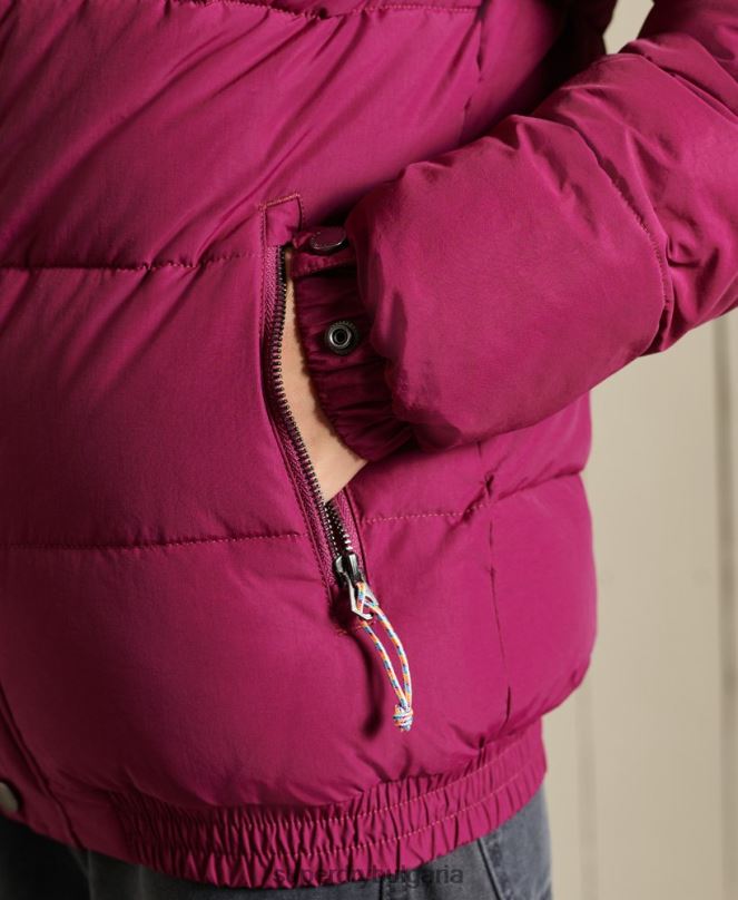 Superdry облекло N00H5587 лилаво Жени източник ретро пухено яке