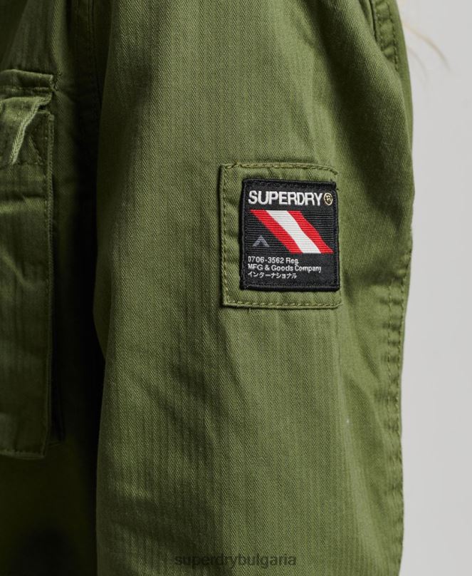 Superdry облекло N00H5588 зелено Жени класическо яке за новобранец борг