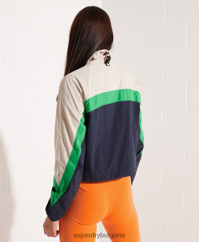 Superdry облекло N00H5592 военноморски флот Жени горно яке с цветни блокове