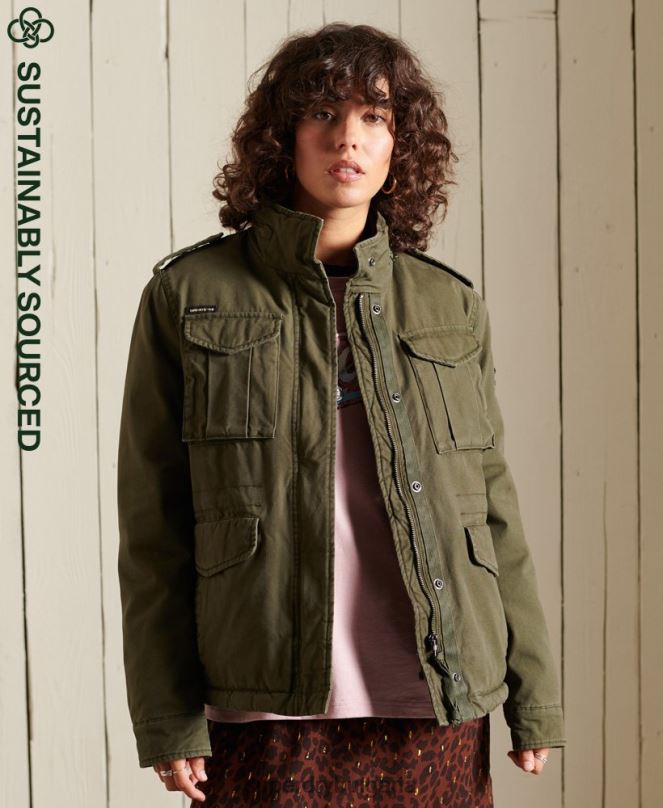 Superdry облекло N00H5595 зелено Жени m65 първокласно полево яке