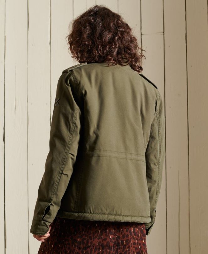 Superdry облекло N00H5595 зелено Жени m65 първокласно полево яке