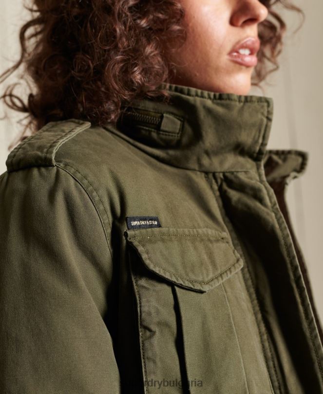 Superdry облекло N00H5595 зелено Жени m65 първокласно полево яке