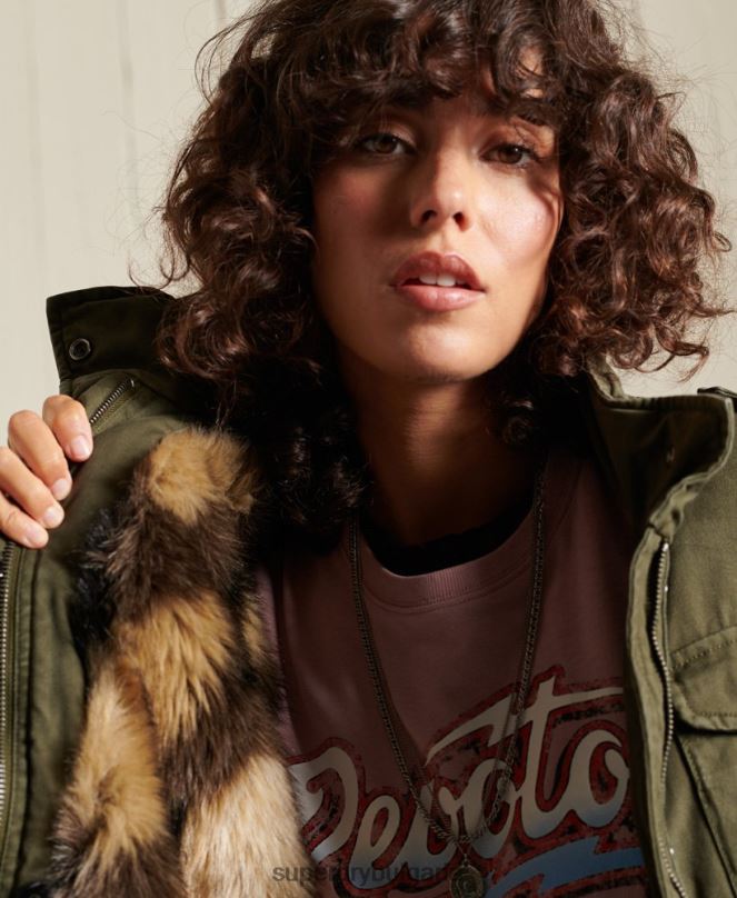 Superdry облекло N00H5595 зелено Жени m65 първокласно полево яке