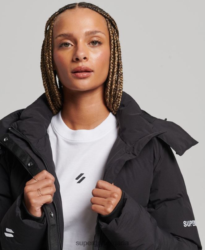 Superdry облекло N00H5596 черен Жени пухено яке с влак