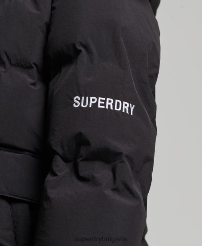Superdry облекло N00H5596 черен Жени пухено яке с влак