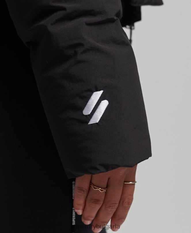 Superdry облекло N00H5596 черен Жени пухено яке с влак