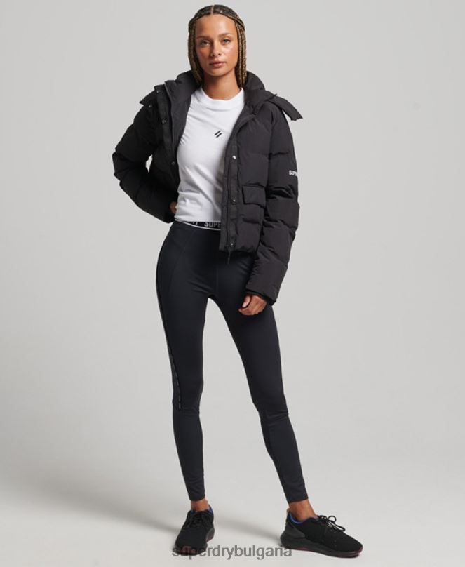 Superdry облекло N00H5596 черен Жени пухено яке с влак